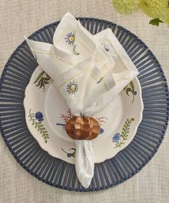 Kim Seybert Bohemia Napkin In Yellow & White, Set Of 4