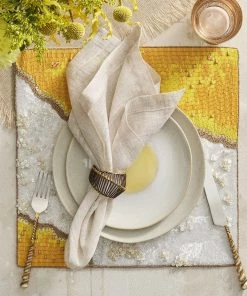Kim Seybert Chambray Gauze Napkin In Natural, Set Of 4