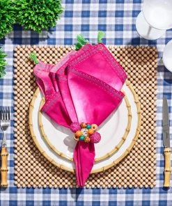 Kim Seybert Dinnerware/Barware Classic Bamboo Salad Plate, Set Of 4