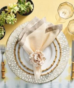 Kim Seybert Dinnerware/Barware Classic Bamboo Salad Plate, Set Of 4