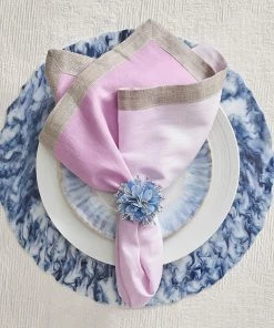 Kim Seybert Starburst Napkin Ring In Periwinkle, Set Of 4