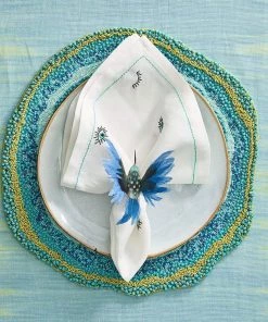 Kim Seybert Zanzibar Placemat In Blue & Green, Set Of 2