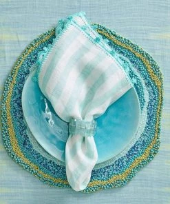 Kim Seybert Zanzibar Placemat In Blue & Green, Set Of 2