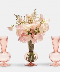 Kim Seybert Tess Bud Vase In Blush, Set Of 3 In A Box Home Decor