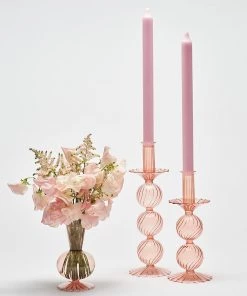 Kim Seybert Tess Bud Vase In Blush, Set Of 3 In A Box Home Decor