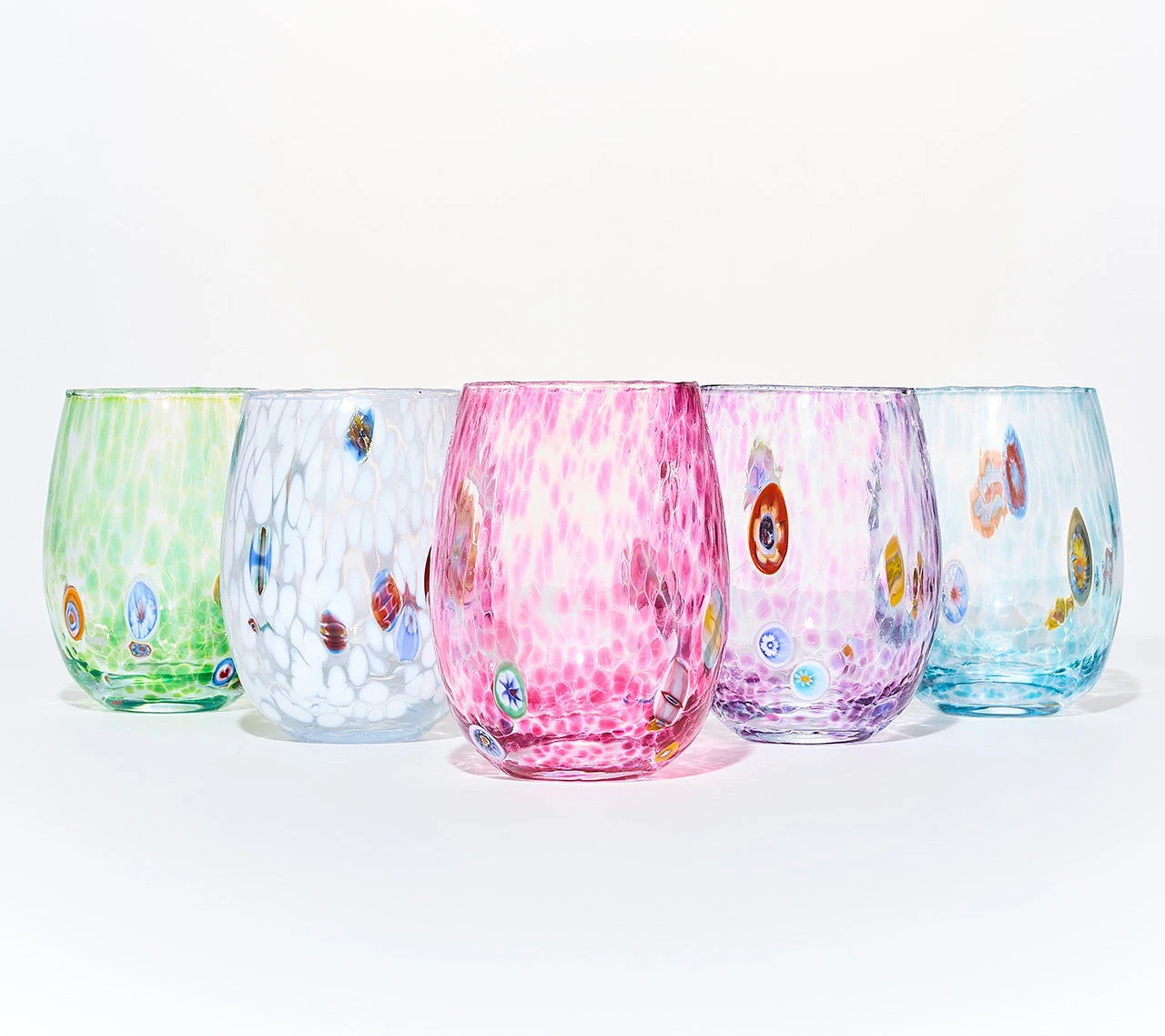 Kim Seybert Glassware Gala Tumbler In Pink, Set Of 4