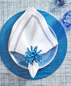 Kim Seybert Croco Placemat In Sapphire, Set Of 4