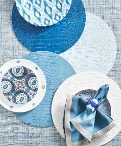 Kim Seybert Croco Placemat In Sapphire, Set Of 4