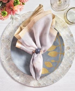Kim Seybert Camellia Placemat In Gray, Set Of 4 Placemats
