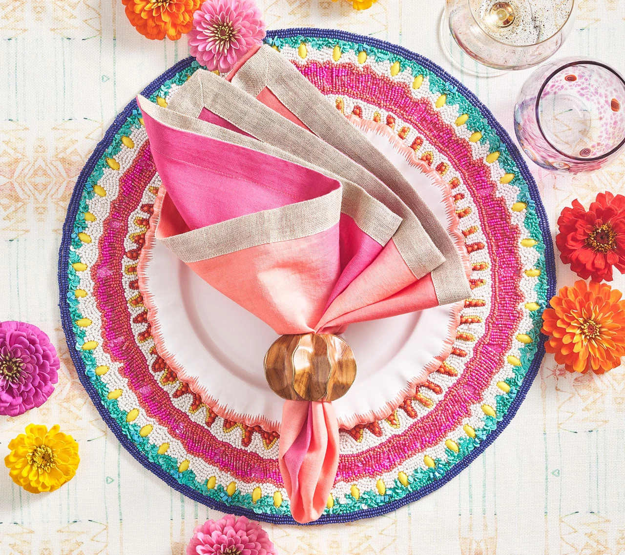 Kim Seybert Chakra Placemat In Multi, Set Of 2 Placemats