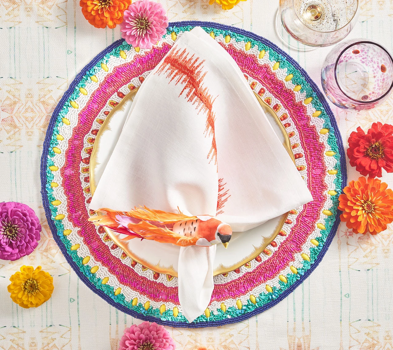 Kim Seybert Chakra Placemat In Multi, Set Of 2 Placemats