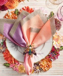 Kim Seybert Dip Dye Napkin In Sorbet, Set Of 4