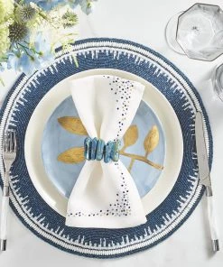 Kim Seybert Placemats Enamor Placemat In Navy & White, Set Of 4