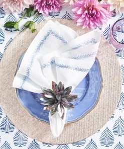 Kim Seybert Glam Grass Placemat In Natural & Silver, Set Of 4