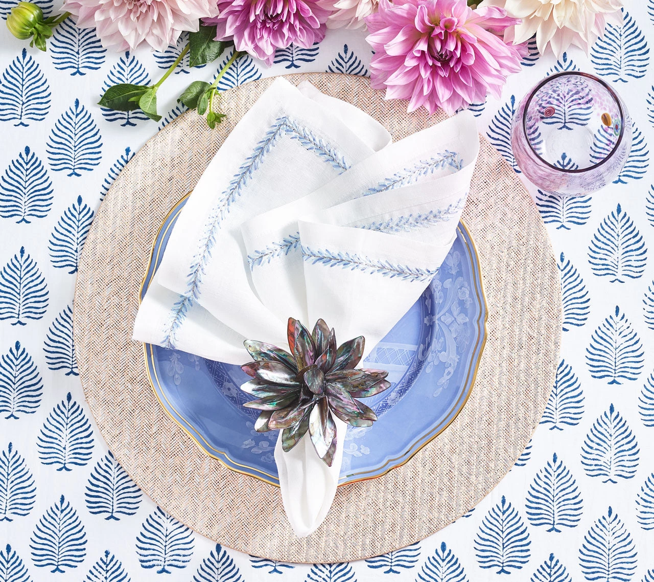 Kim Seybert Glam Grass Placemat In Natural & Silver, Set Of 4