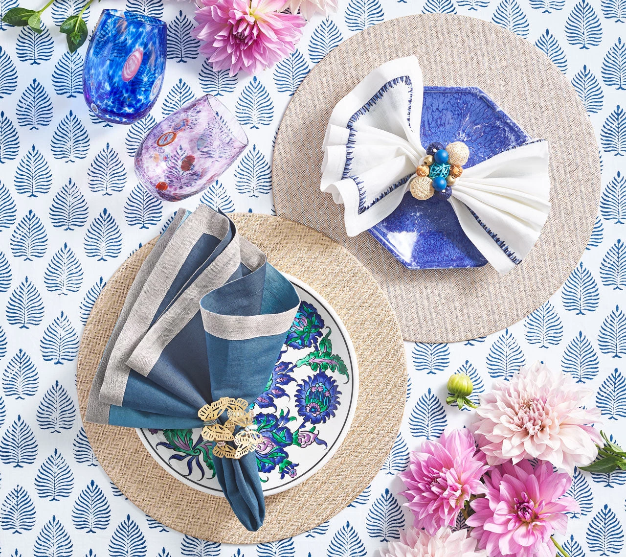 Kim Seybert Glam Grass Placemat In Natural & Silver, Set Of 4