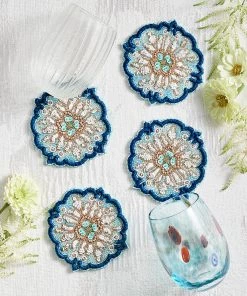 Kim Seybert Lisbon Drink Coasters, Set Of 4 In A Gift Box