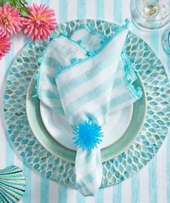 Kim Seybert Napkin Rings Mirage Napkin Ring In Blue, Set Of 4