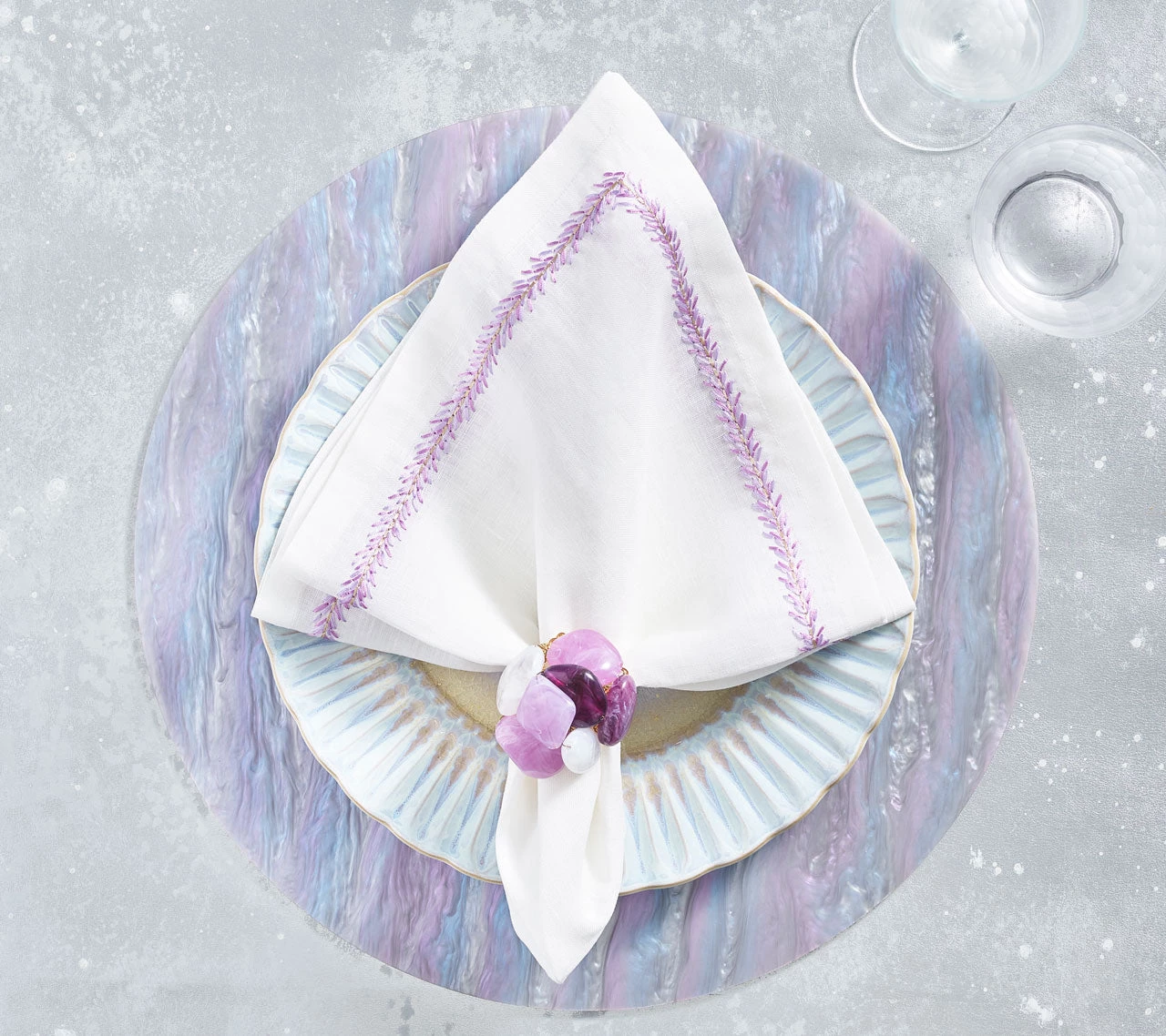 Kim Seybert Placemats Mirage Placemat In Lilac, Set Of 4