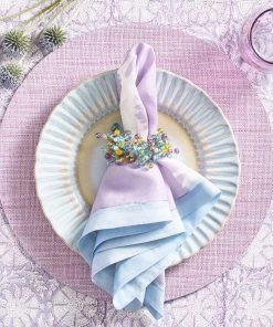 Kim Seybert Foliage Napkin In Lilac & Periwinkle, Set Of 4