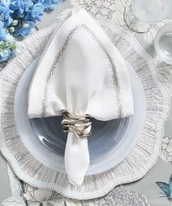 Kim Seybert Nova Placemat In White & Gray, Set Of 2 Placemats