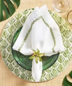 Kim Seybert Placemats Fern Placemat In Ivory & Green, Set Of 4
