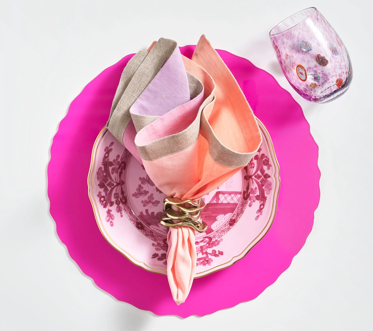 Kim Seybert Placemats Pop Placemat In Fuchsia, Set Of 4