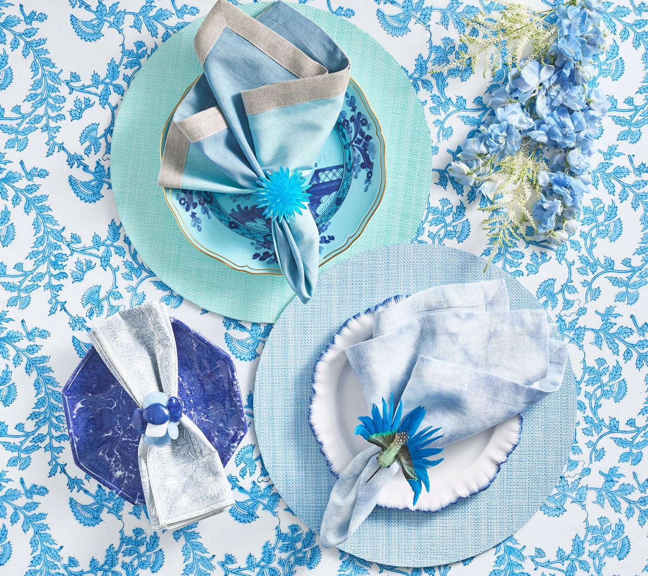 Kim Seybert Napkins Provence Napkin In Periwinkle, Set Of 4