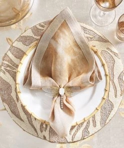 Kim Seybert Placemats Tiger Placemat In Natural & Brown, Set Of 2