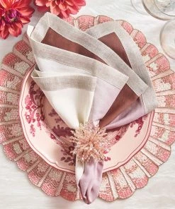 Kim Seybert Triton Placemat In Ivory & Blush, Set Of 2 Placemats
