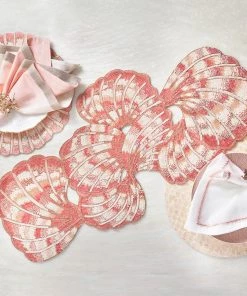 Kim Seybert Triton Runner In Ivory & Blush