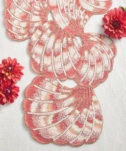 Kim Seybert Triton Runner In Ivory & Blush