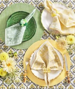 Kim Seybert Sea Stone Napkin Ring In Green, Set Of 4