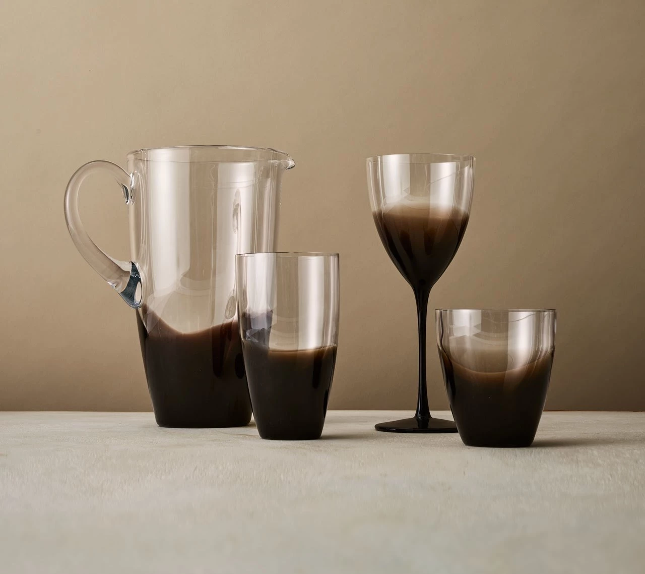 Kim Seybert Vague Highball Glass In Smoke, Set Of 4 Glassware