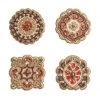 Kim Seybert Suzani Drink Coasters In Multi, Set Of 4, In A Gift Bag