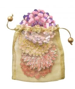 Kim Seybert Dinnerware/Barware Dahlia Drink Coasters, Set Of 4 In A Gift Bag