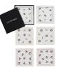 Kim Seybert Bohemia Cocktail Napkins In White & Multi, Set Of 6 In A Gift Box