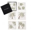 Kim Seybert Palm Coast Cocktail Napkins In Multi, Set Of 6 In A Gift Box