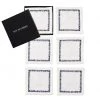 Kim Seybert Filament Cocktail Napkins In Navy, Set Of 6 In A Gift Box