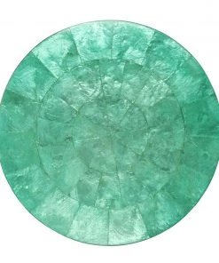 Kim Seybert Round Capiz Placemat In Ocean, Set Of 4