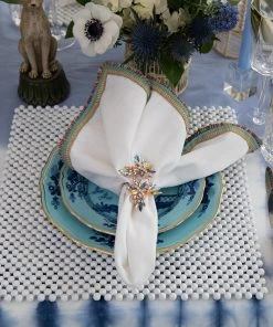 Kim Seybert Oriente Italiano Salad Plate, Iris, Set Of 2