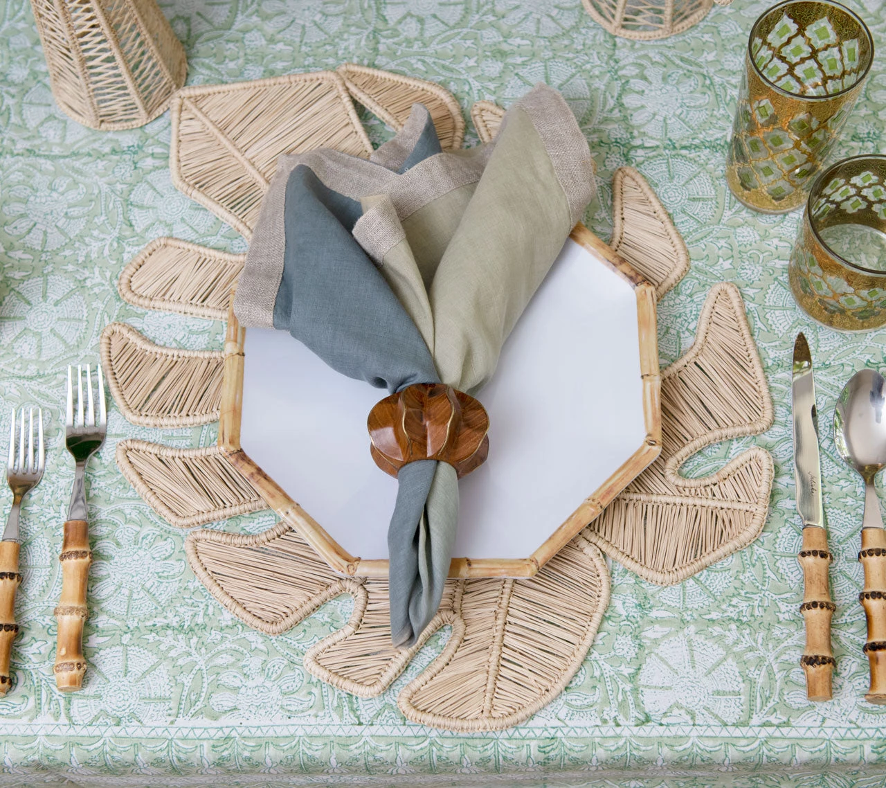 Kim Seybert Placemats Palm Leaf Placemat In Natural, Set Of 4