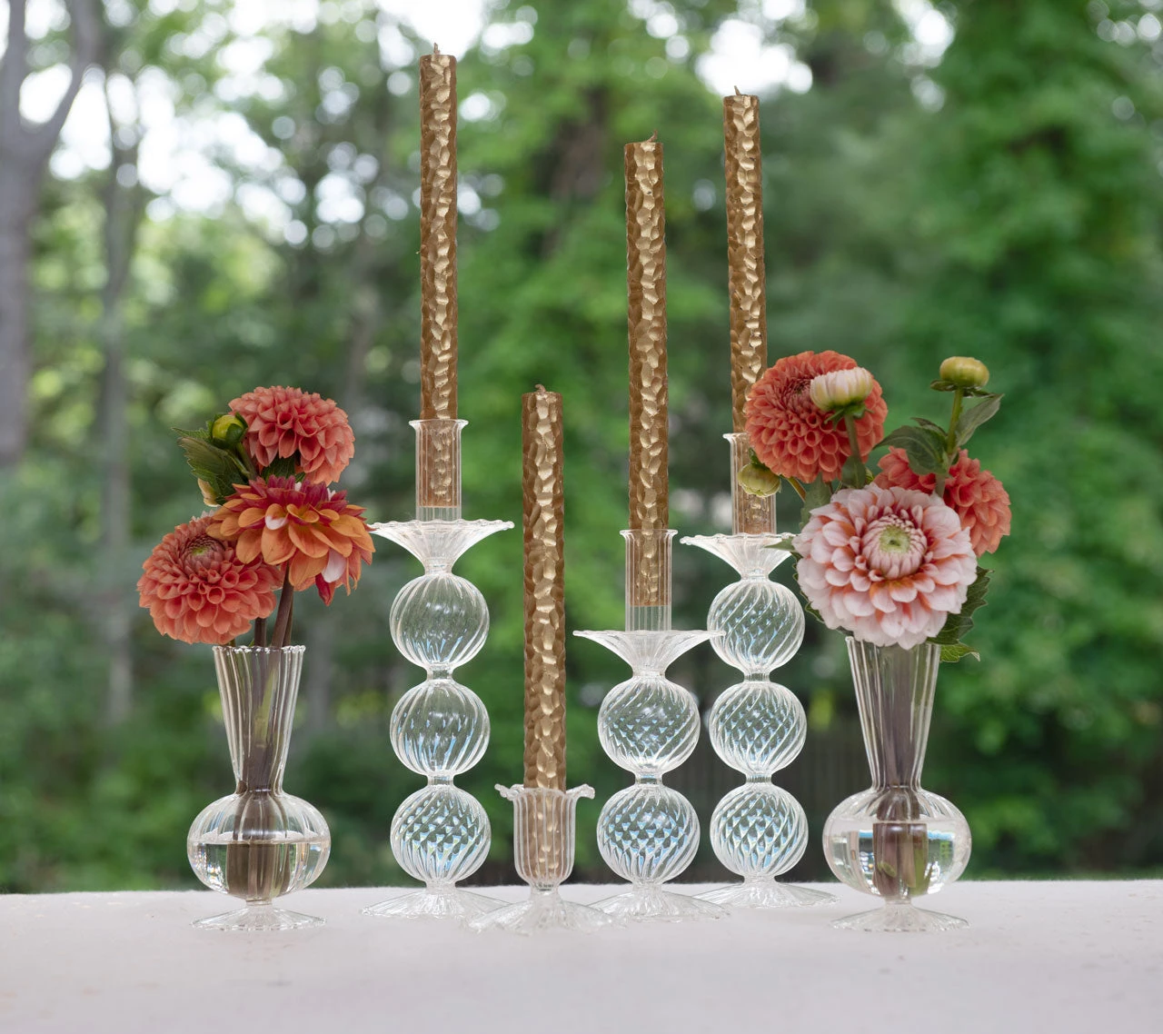 Kim Seybert, Inc. Tess Bud Vase In Clear, Set Of 3 In A Box