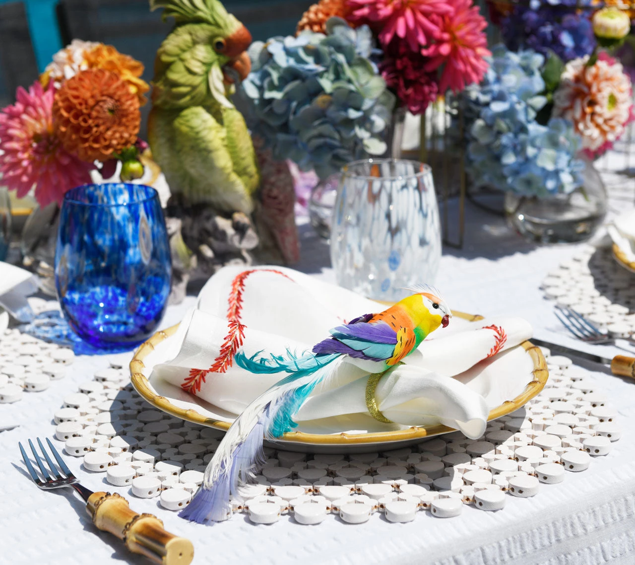 Kim Seybert Gala Tumbler In Blue, Set Of 4