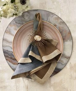 Kim Seybert Napkins Dip Dye Napkin In Beige, Taupe & Gray, Set Of 4