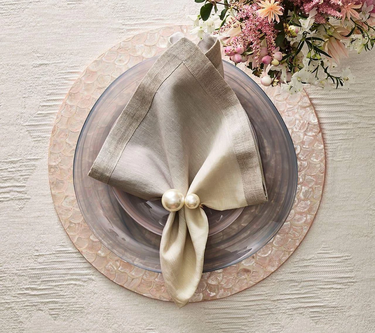 Kim Seybert Placemats Camellia Placemat In Blush, Set Of 4