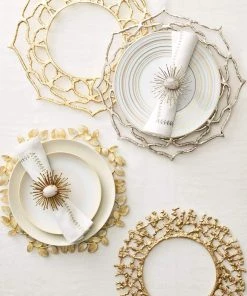 Kim Seybert Sahara Charger In Gold, Set Of 4