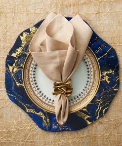 Kim Seybert Placemats Cosmos Placemat In Midnight & Gold, Set Of 4
