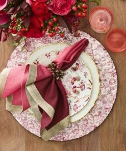 Kim Seybert Dip Dye Napkin In Berry & Plum, Set Of 4