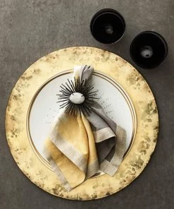 Kim Seybert Solstice Placemat In Gold, Set Of 4 Placemats